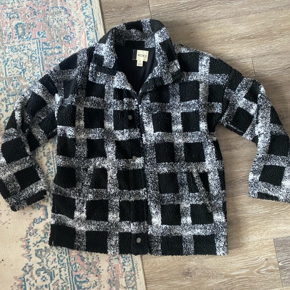 Roxy Plaid Sherpa Jacket - Picture 2 of 11